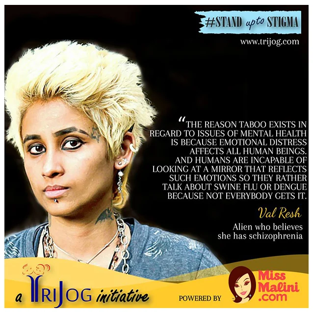 Quote on why mental health is still taboo, Stand Up to Stigma campaign by Trijog