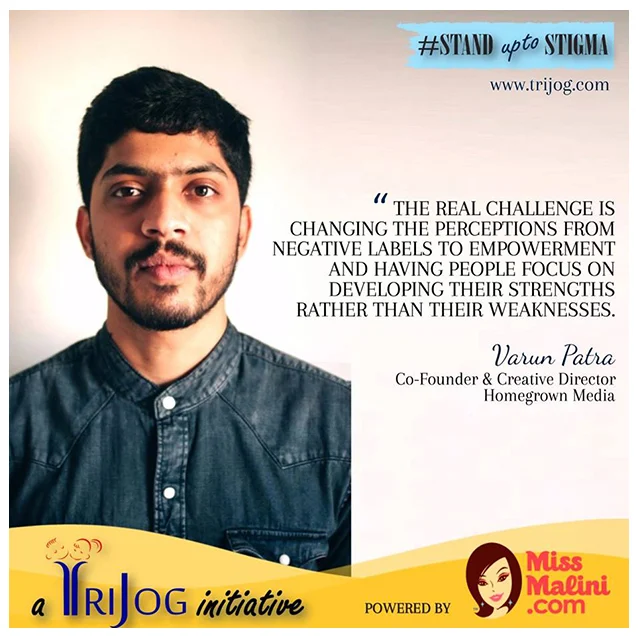 Quote on changing negative labels, Stand Up to Stigma campaign by Trijog