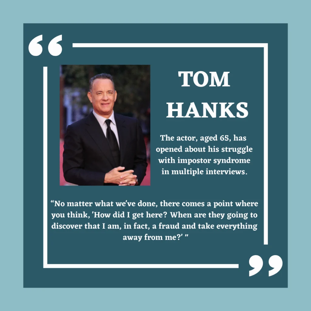 Tom Hanks quote on impostor syndrome