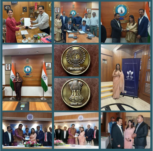 Collage of Trijog's work with government and public sector establishments
