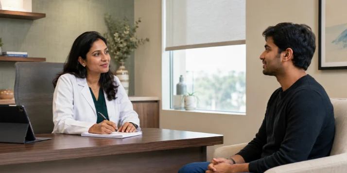 Doctor consulting a patient in a clinic